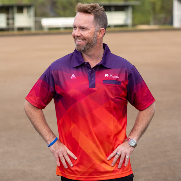 Henselite_Spectrum_Men’s_Polo_Purple_Orange_1