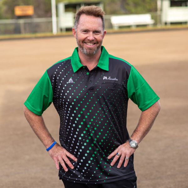 Henselite_Velocity_Men’s_Polo_Black_Green_White_1