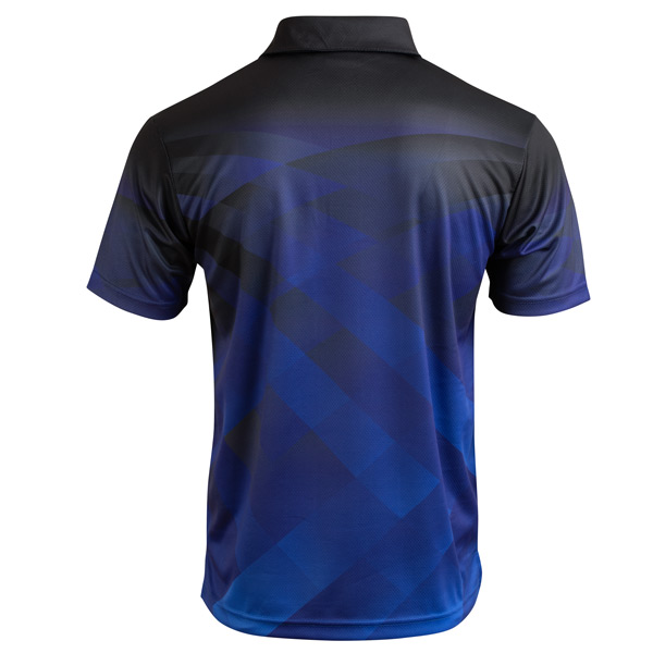 Spectrum Mens Polo Black Blue Back SpectrumMensPolo_Black
