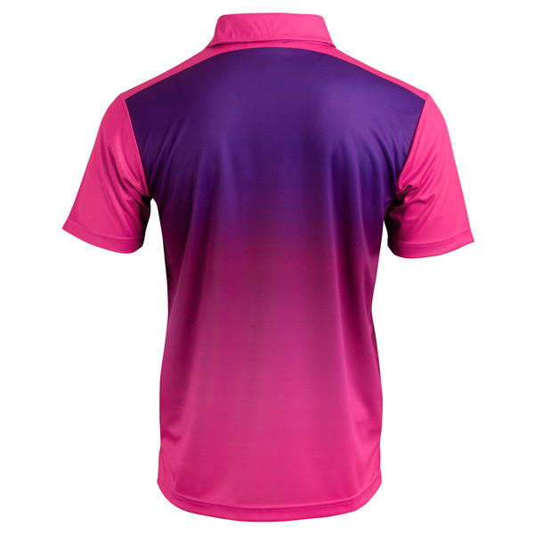 Velocity Mens Polo Purple Pink Sky Back VelocityMensPolo_Purple.Pink