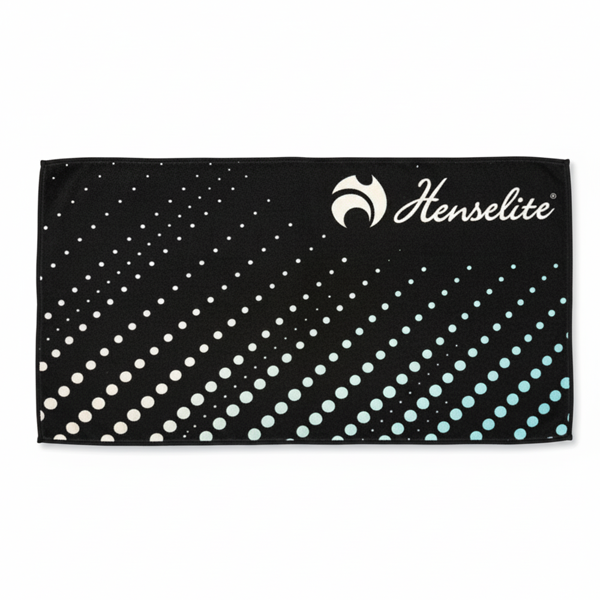 Henselite Dri Tec Velocity Towel Black White Front