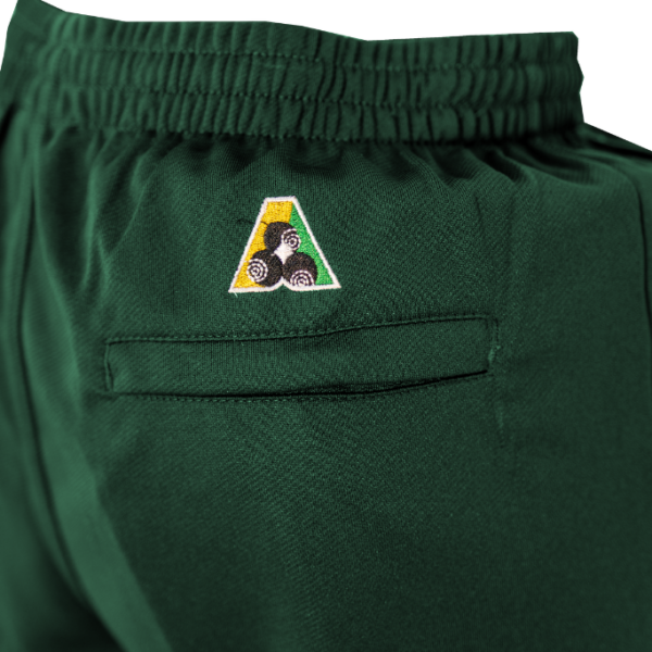 Active Bowls Bowlswear Drawstring Shorts Bottle Green BA Logo