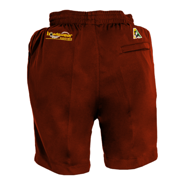 Active Bowls Bowlswear Drawstring Shorts Maroon Back