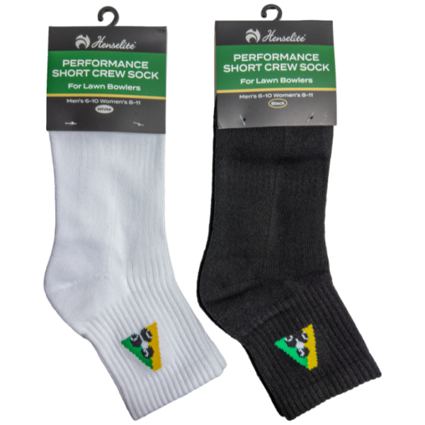 Henselite Short Crew Sock Overview Black & White