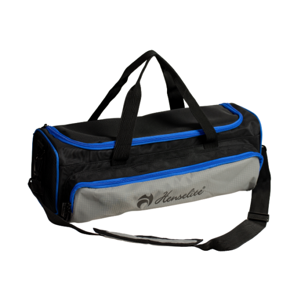 Henselite Carrylite Lawn Bowl Carrier Black Grey Blue Trim Up