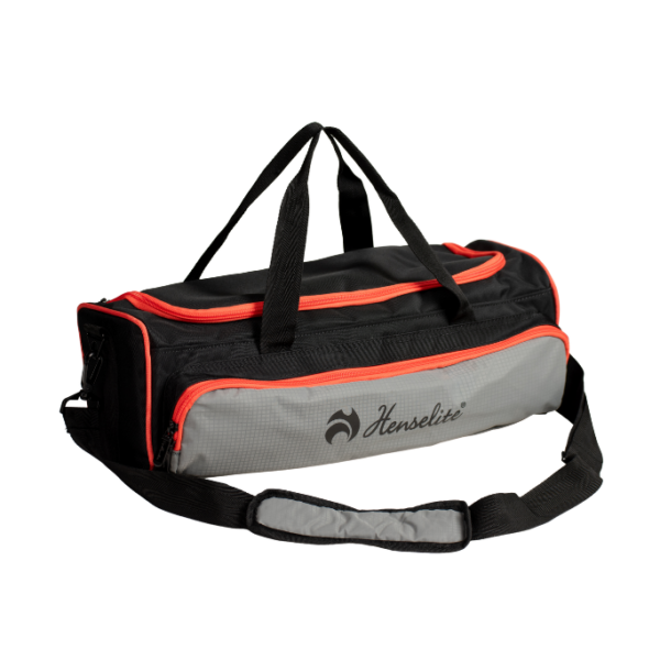 Henselite Carrylite Lawn Bowl Carrier Black Grey Orange Trim Up
